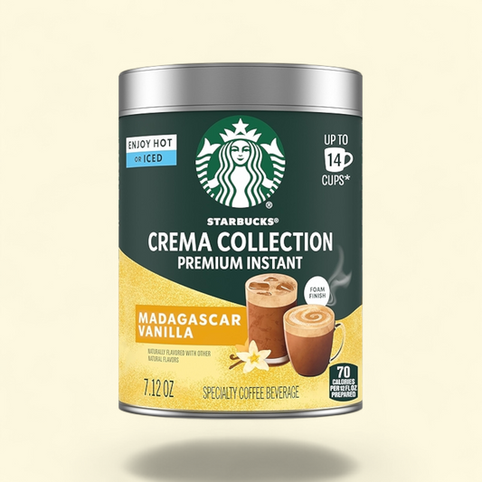Starbucks Crema Collection Premium Instant Madagascar Vanilla Flavored Coffee, 7.12 oz