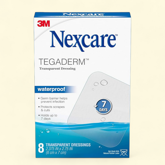Nexcare Tegaderm Waterproof Dressing, 2 3/8" x 2 3/4", 8 Count