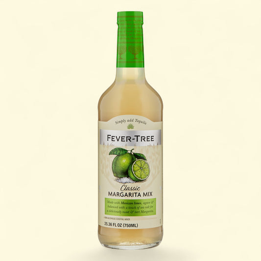 Bottle of Fever-Tree Classic Margarita Mix on a beige background