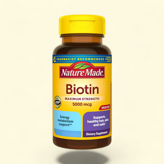 Nature Made Biotin, 5000 mcg Softgels, 120 Count