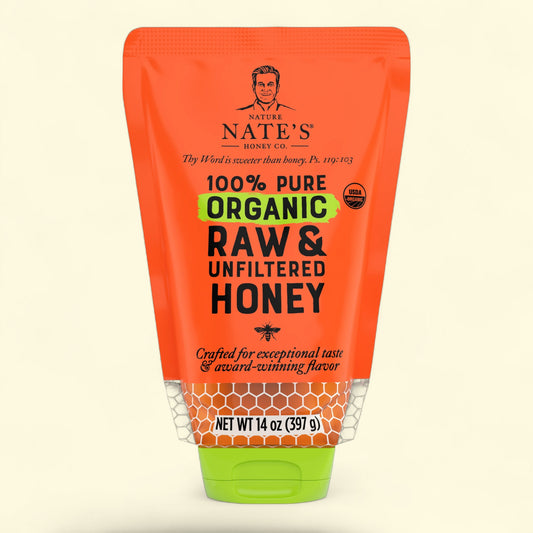 Orange and green honey