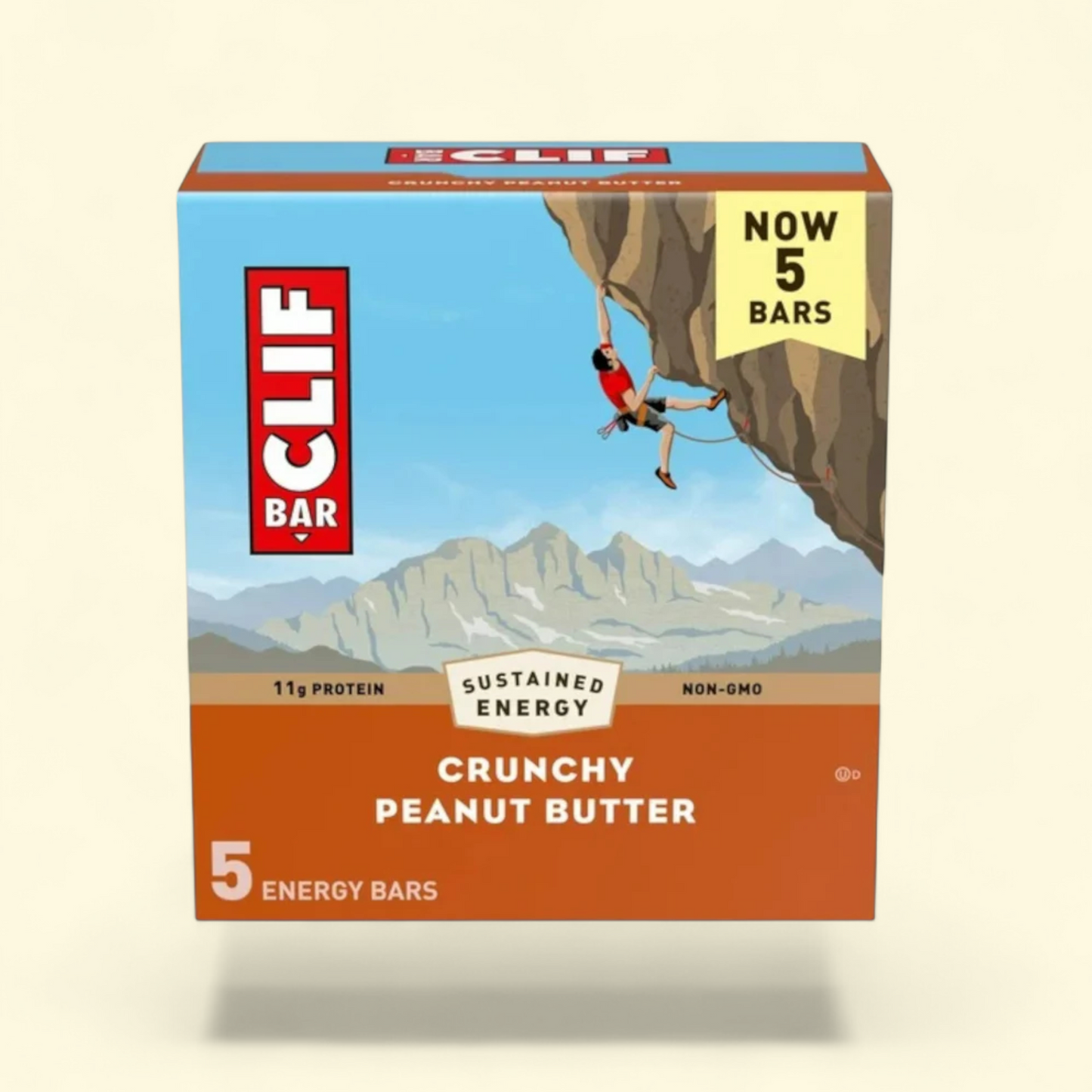CLIF BAR Crunchy Peanut Butter Energy Bars, 5ct
