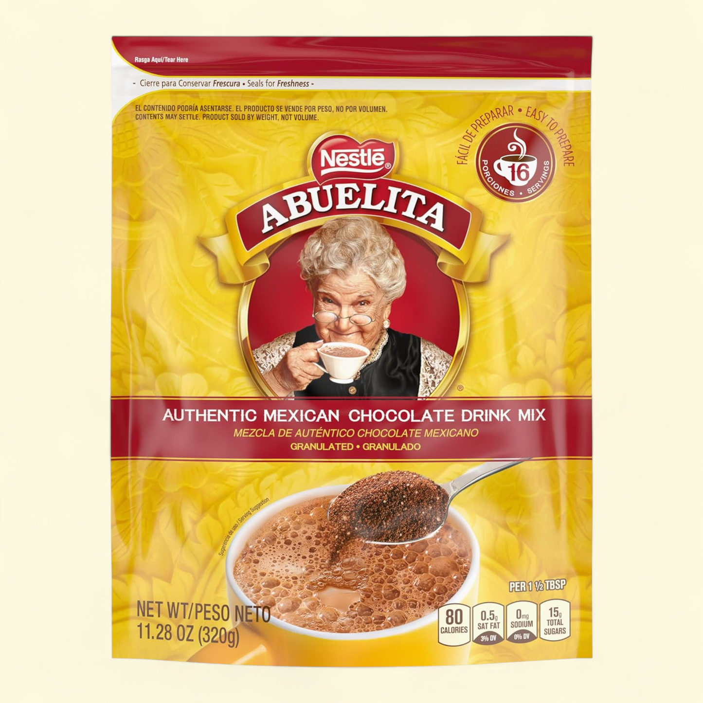 Nestle Abuelita Hot Chocolate Granulated Mix, Authentic Mexican, 19.7 oz