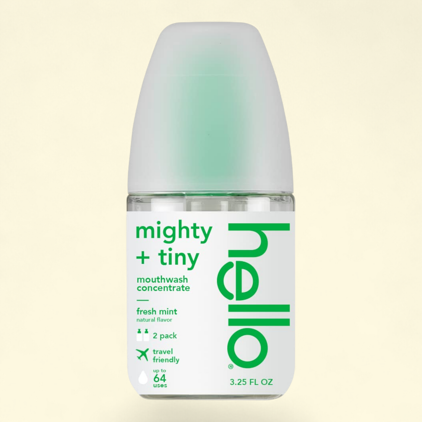 Hello Mighty Alcohol Free Mouthwash Concentrate, Fresh Mint, 3.25 F... — authentic US product shipped worldwide by Treatspree