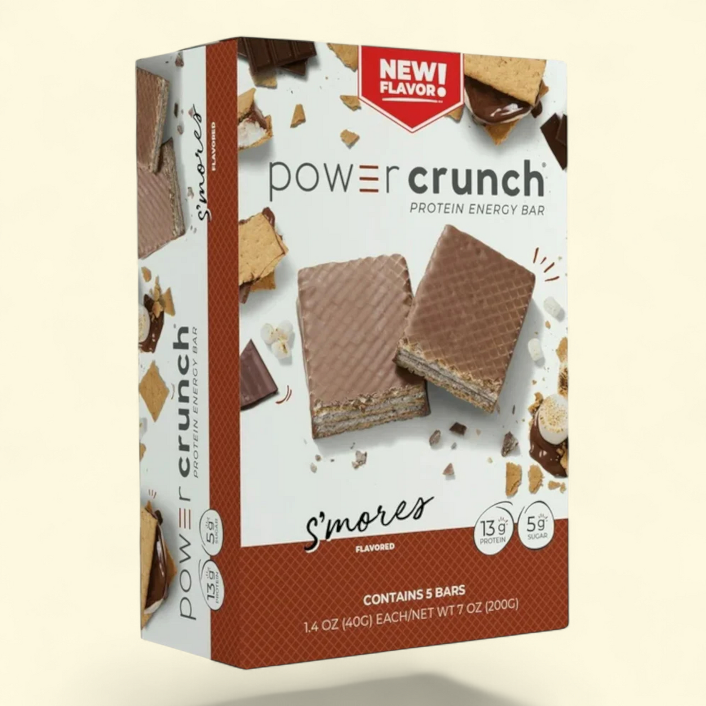 Power Crunch Protein Energy Bars, S'mores, 1.4 oz, 5 Count