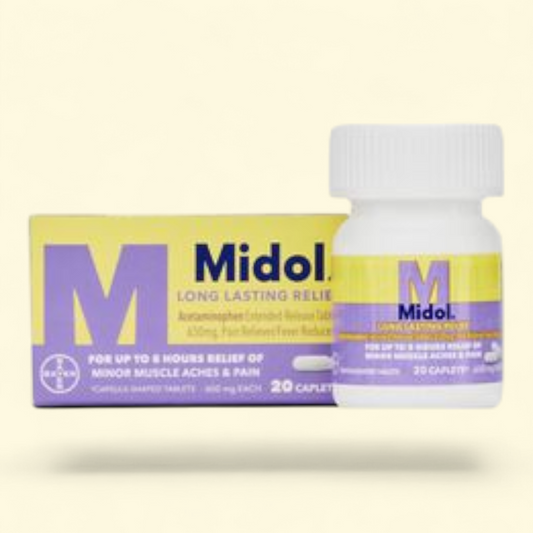Midol Long Lasting Relief Menstrual Pain Relief Caplets, 20 Count