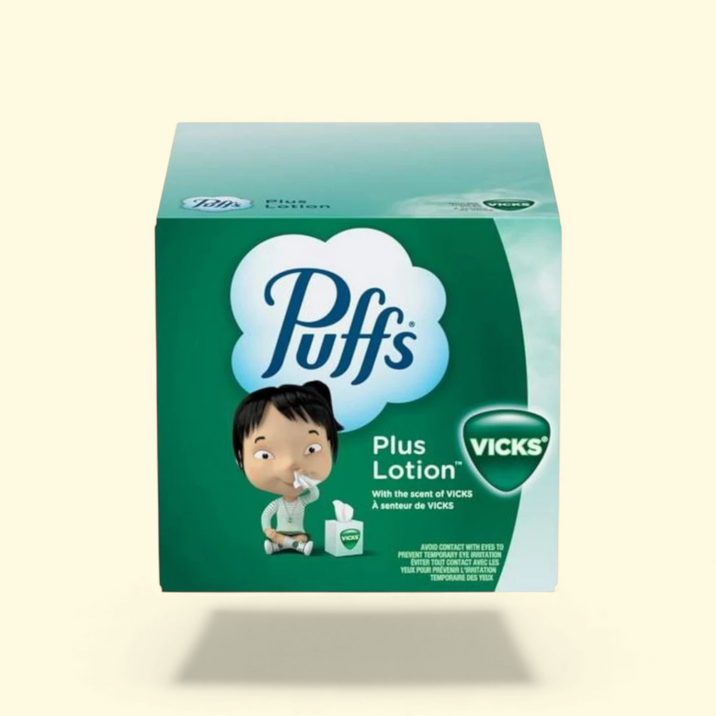 Puffs Plus Lotion Facial Tissues, 1 Cube, 48 Tissues