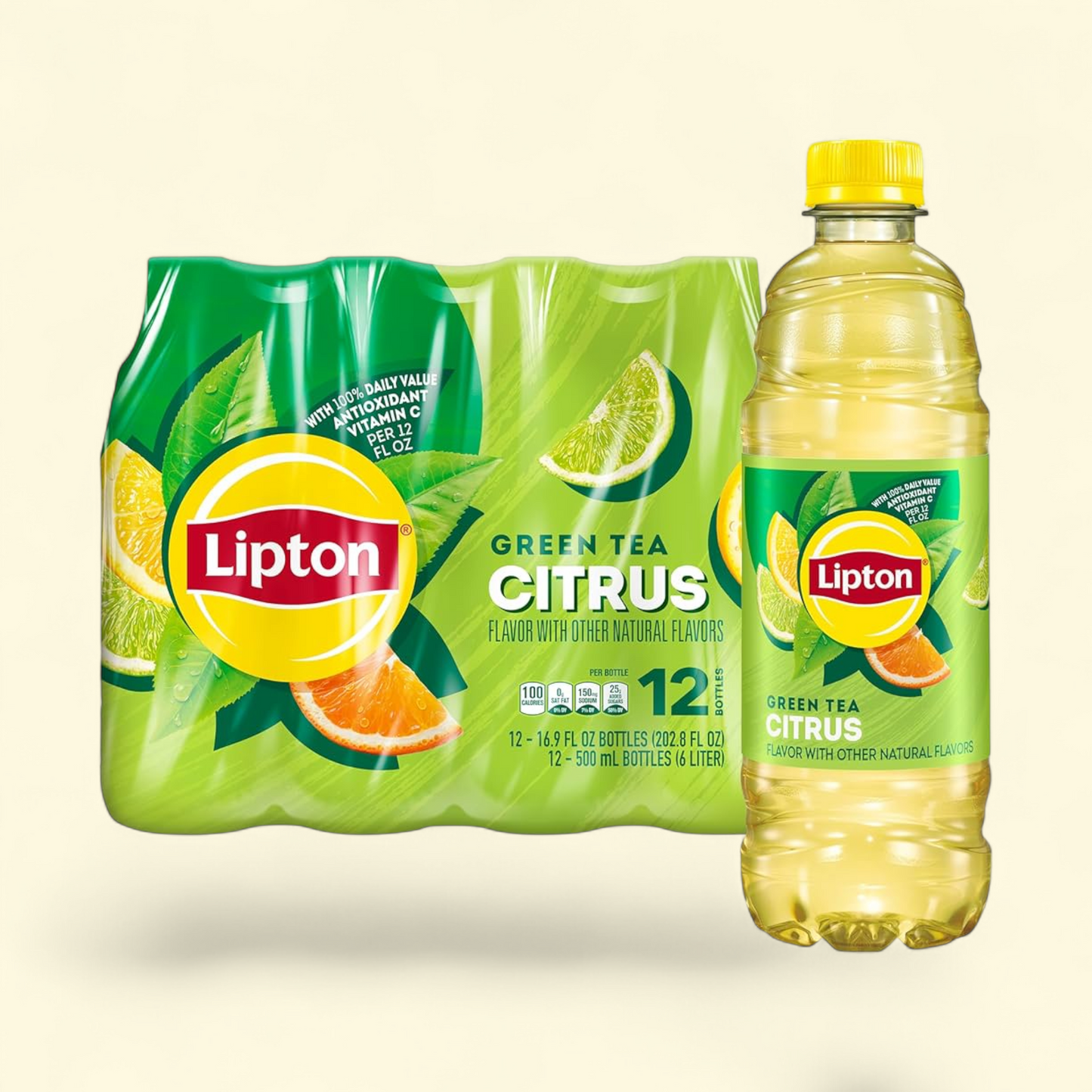 Lipton Diet Citrus Green Iced Tea, 16.9 oz