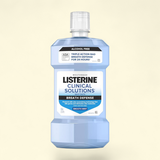 Listerine Breath Defense Mouthwash, Smooth Mint, 1 L
