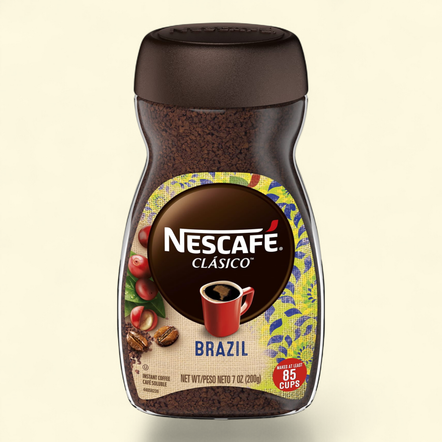 NESCAFÉ CLÁSICO Instant Coffee, Brazil Dark Roast, 7 oz