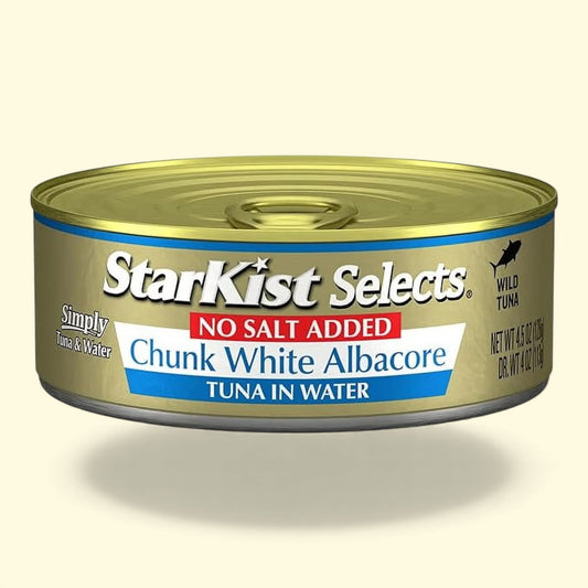 Starkist selects no salt added chunk white albacore tuna in water