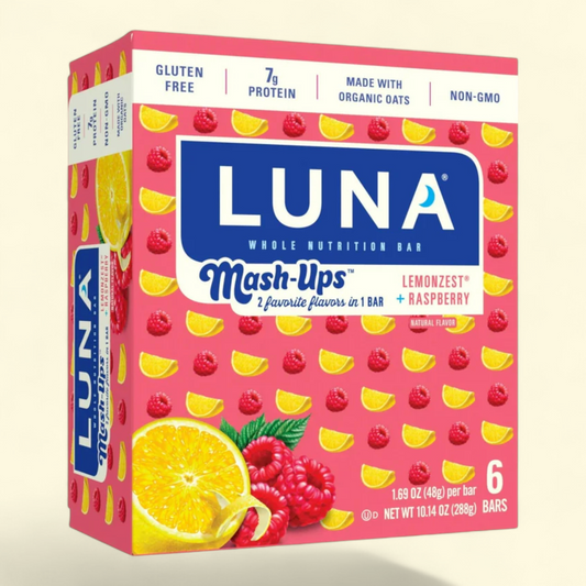 LUNA LemonZest + Raspberry Snack Bars, 6ct