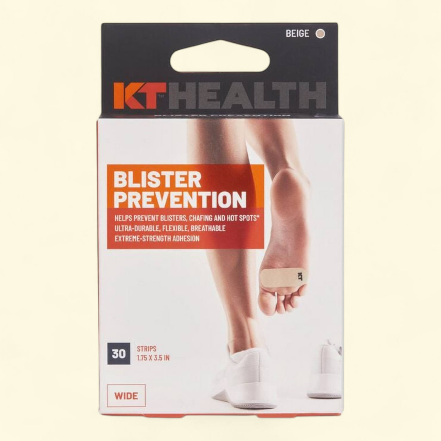KT Blister Prevention Tape, 30 Strips, Beige