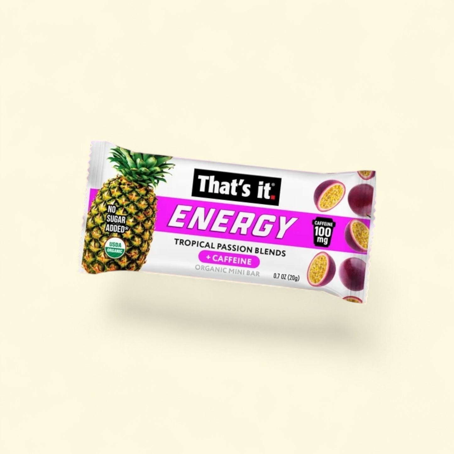 Energy bar packaging with pineapple 
