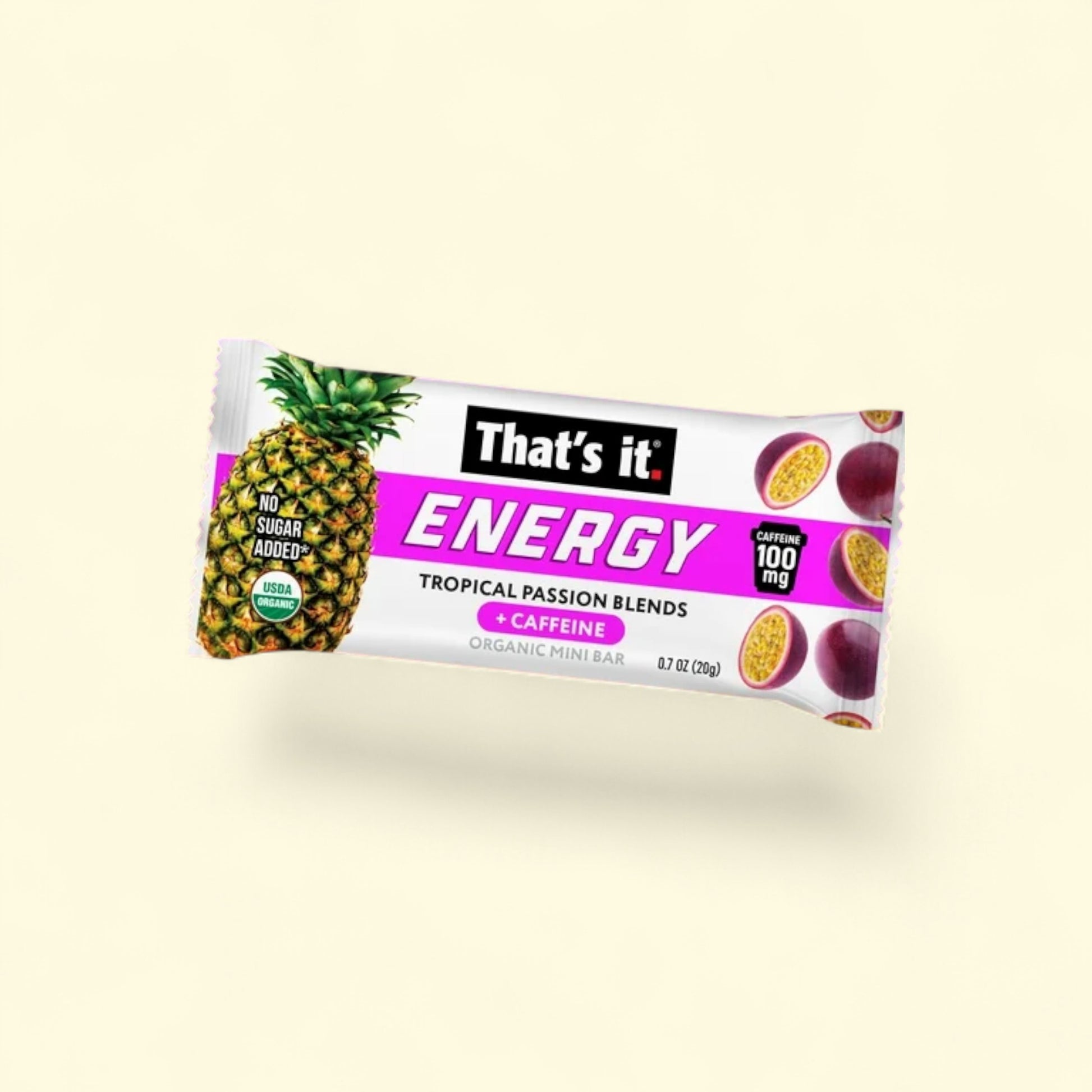 Energy bar packaging with pineapple 