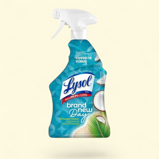 Nettoyant tout usage Lysol®, spray assainissant et désinfectant, pour nettoyer et désodoriser, parfum noix de coco et minéraux marins, 946 ml
