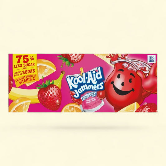Kool-Aid Jammers box with colorful design on a white background
