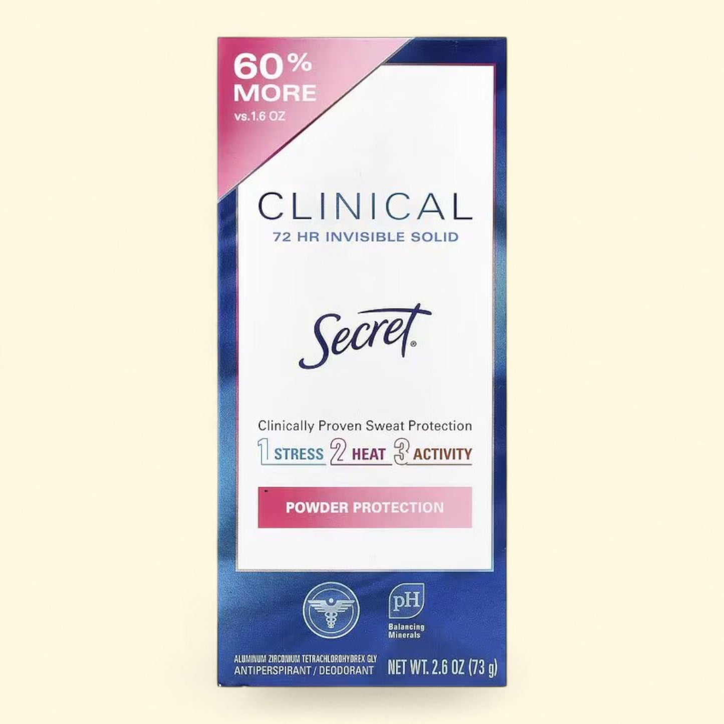 Secret Clinical Antiperspirant and Deodorant, Protecting Powder, 2.6 oz