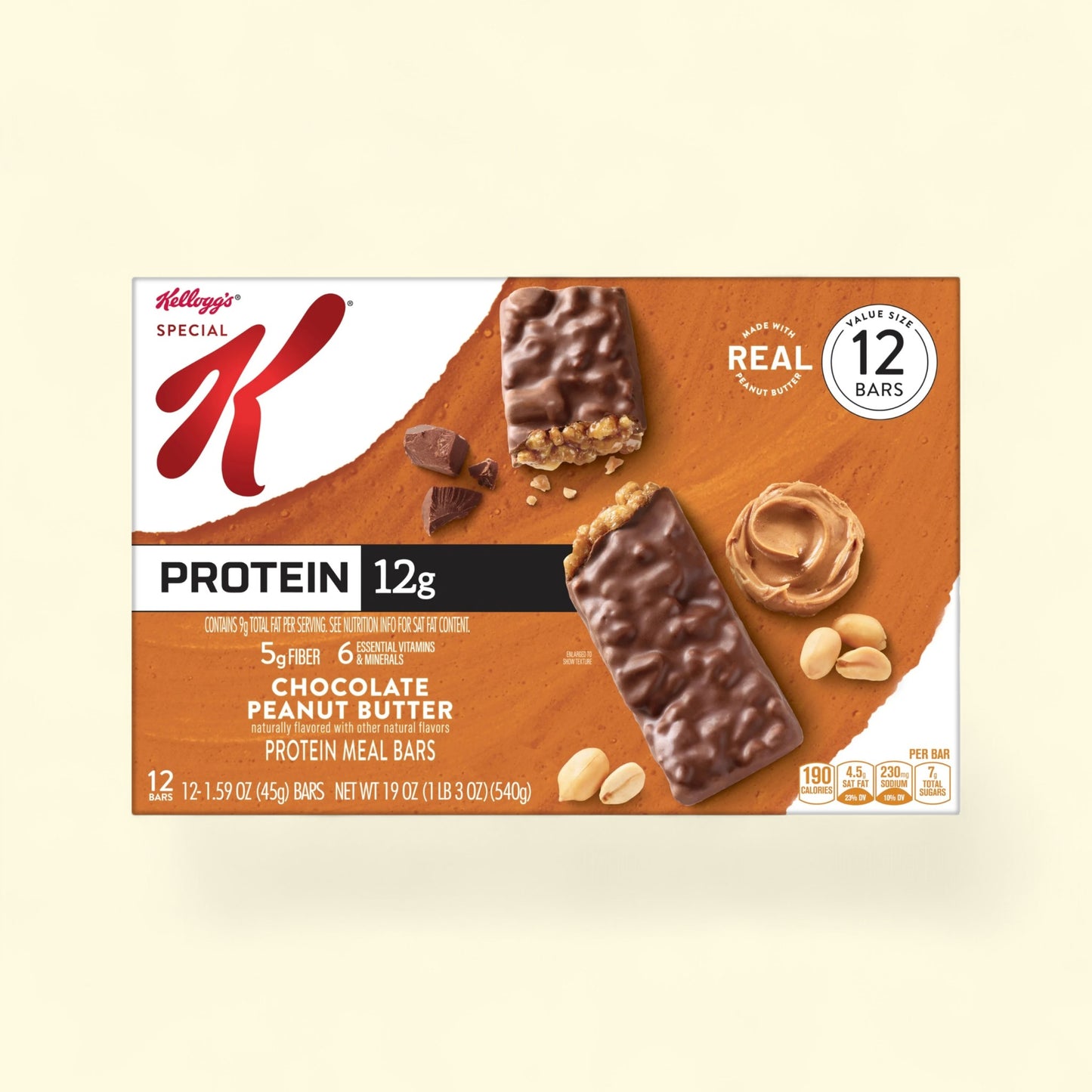 Kellogg's Special K Protein Meal Bars with chocolate peanut butter flavor