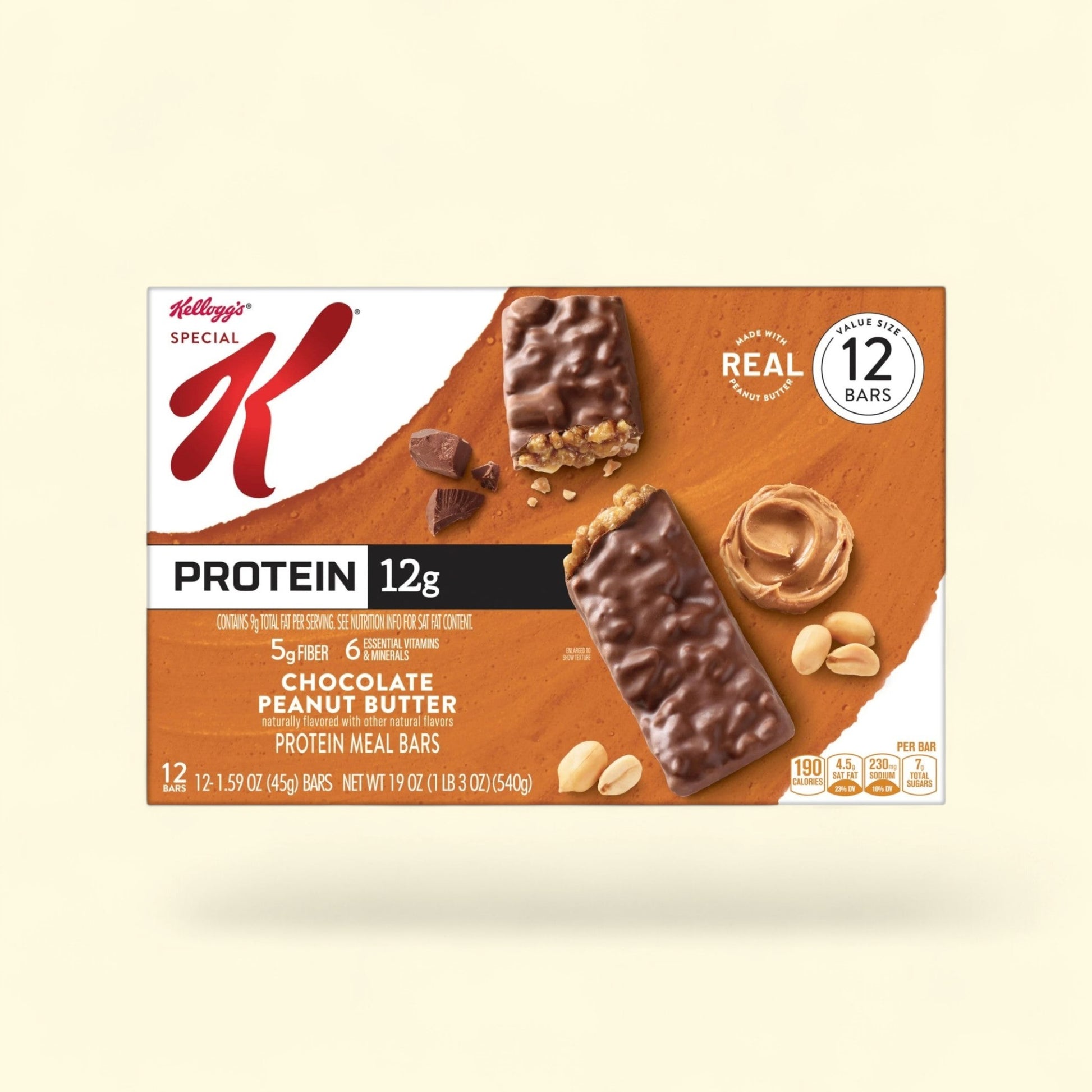 Special K Bar Chocolate Peanut Butter Chewy Protein Meal Bars, 19 o... — authentic US product shipped worldwide by Treatspree