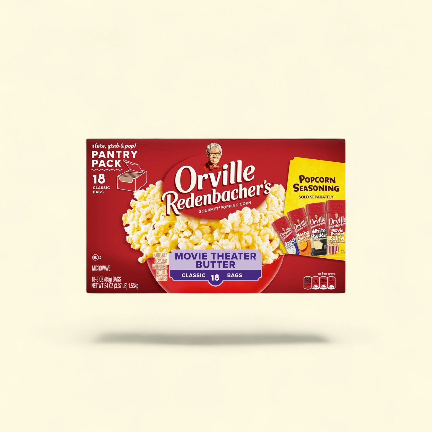 Orville Redenbacher's Movie Theater Butter Popcorn, 3 oz., 18-Count — authentic US product shipped worldwide by Treatspree