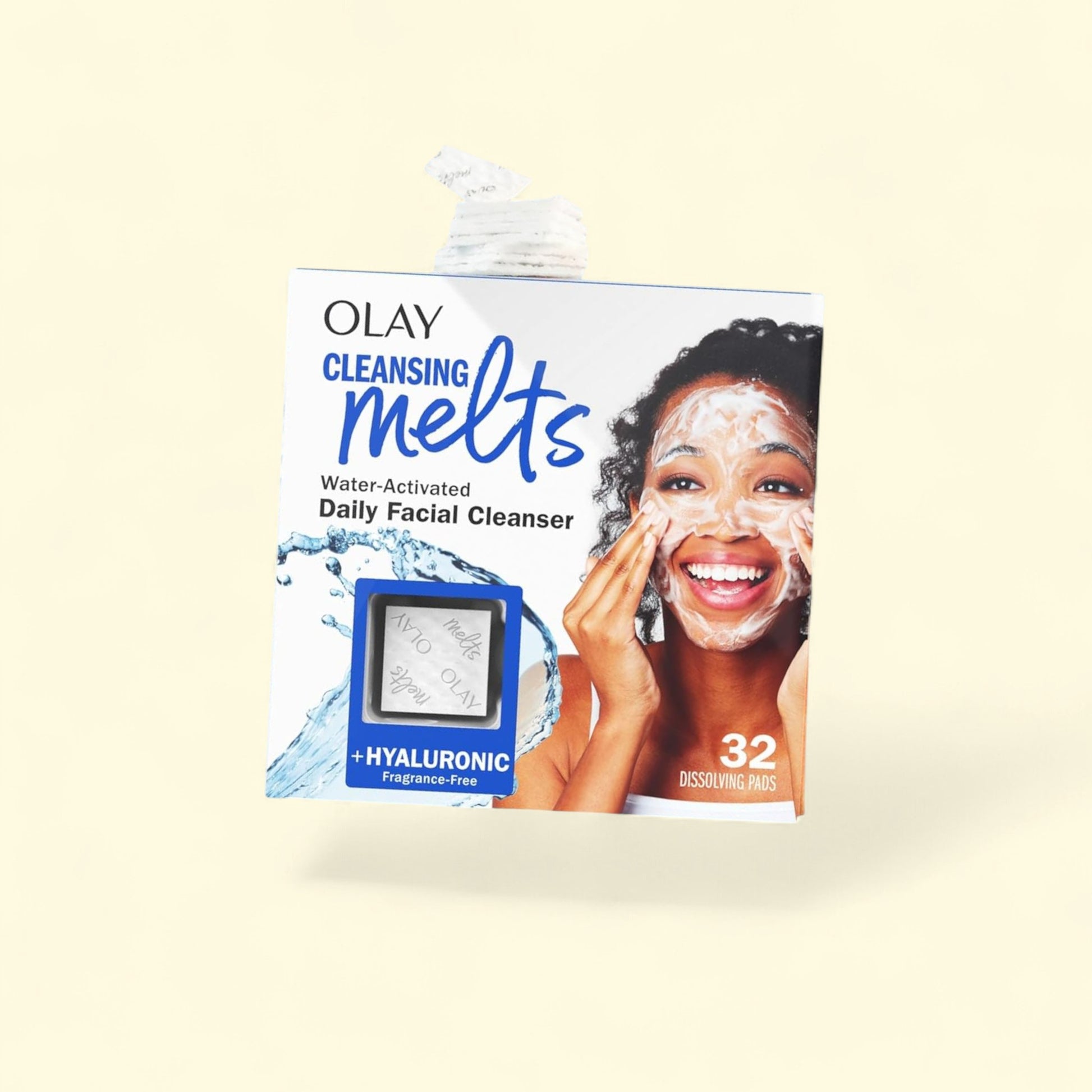 Olay Hyaluronic Acid Cleansing Melts Daily Facial Cleanser, 32 Count — authentic US product shipped worldwide by Treatspree