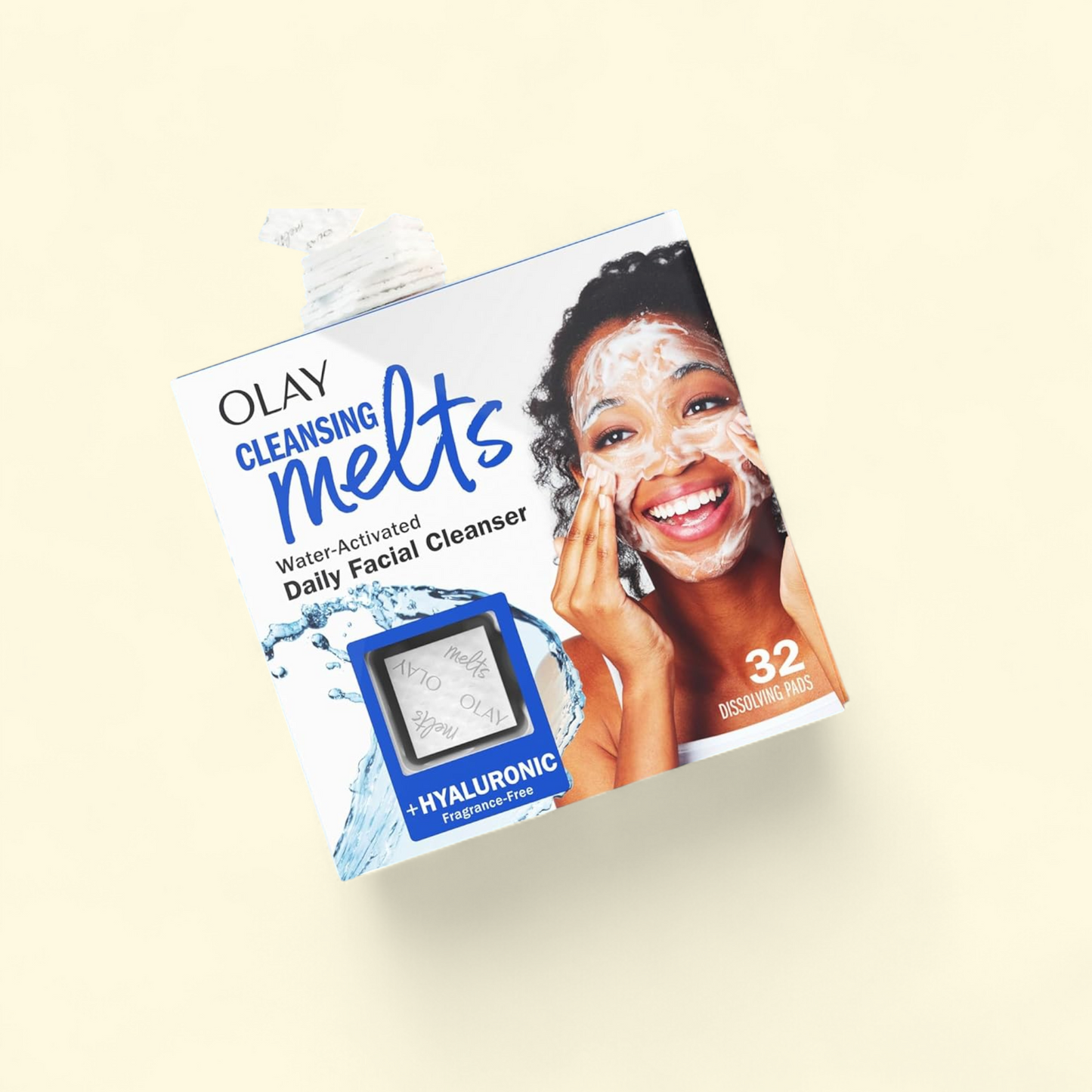 Olay Hyaluronic Acid Cleansing Melts Daily Facial Cleanser, 32 Count