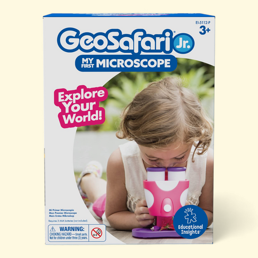 Educational Insights GeoSafari Jr. My First Kids Microscope, Pink, Ages 3+