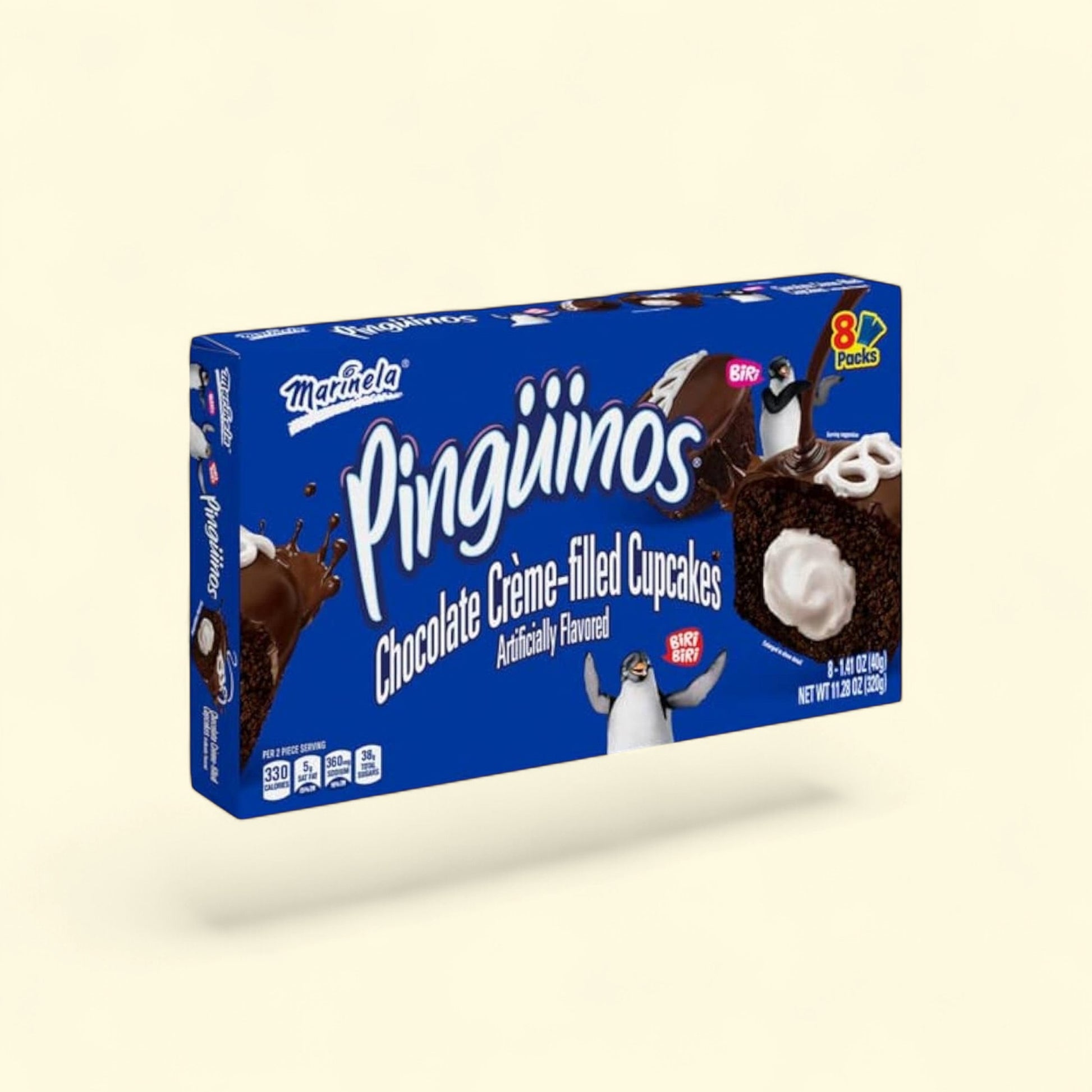 Marinela Pingüinos Chocolate Crème Filled Cupcakes, 11.28 oz — authentic US product shipped worldwide by Treatspree