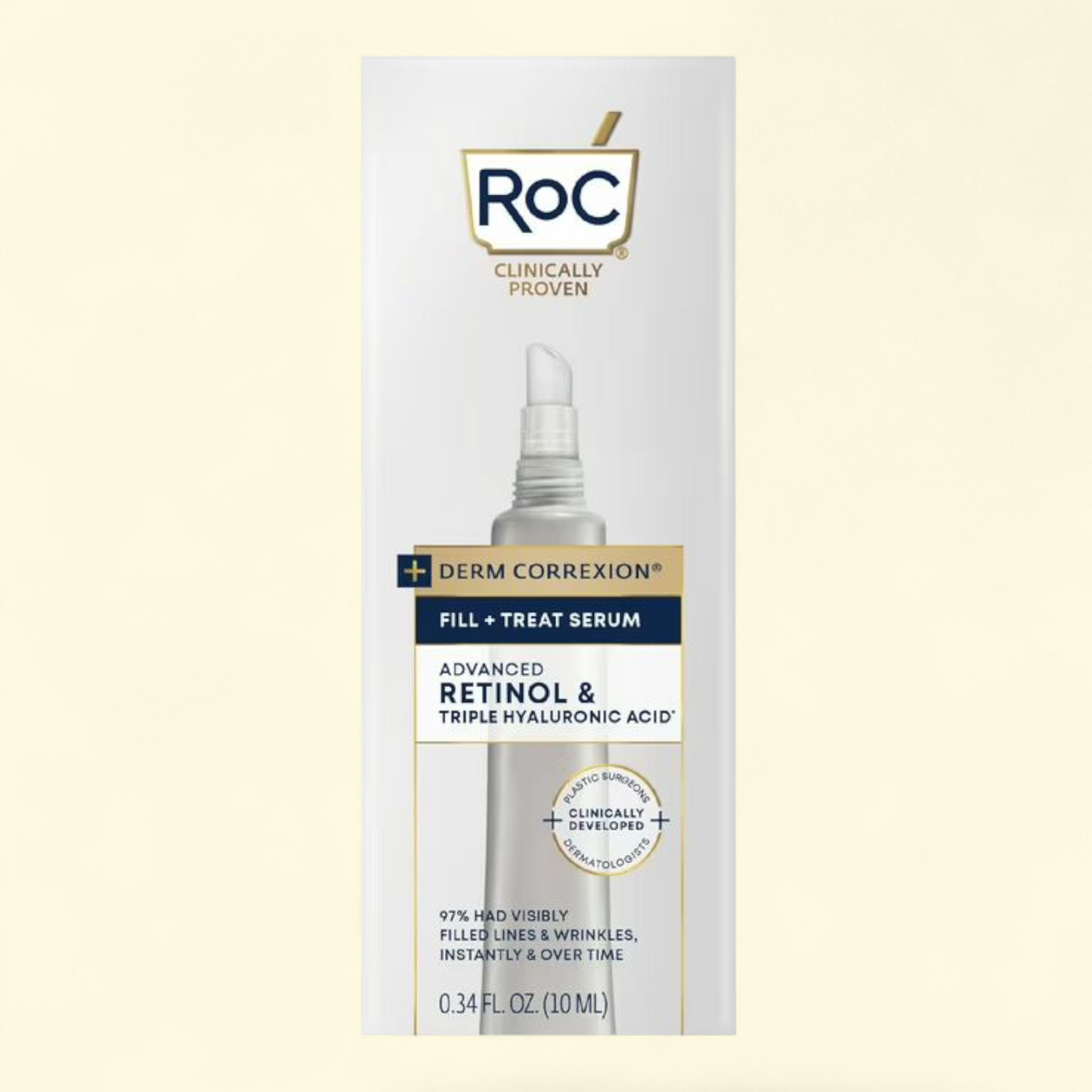 RoC Derm Correxion Fill + Treat Retinol & Hyaluronic Acid Serum, 0.34 fl oz