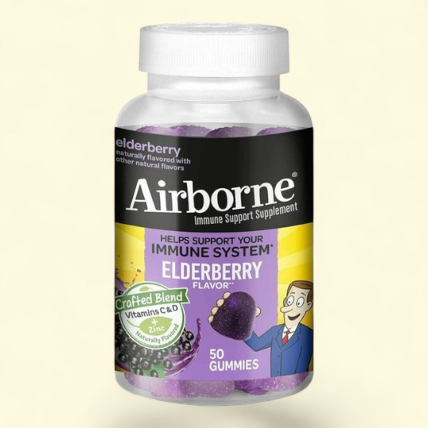 Airborne Gummies, Vitamin C & Zinc Immune Support, 50 ct