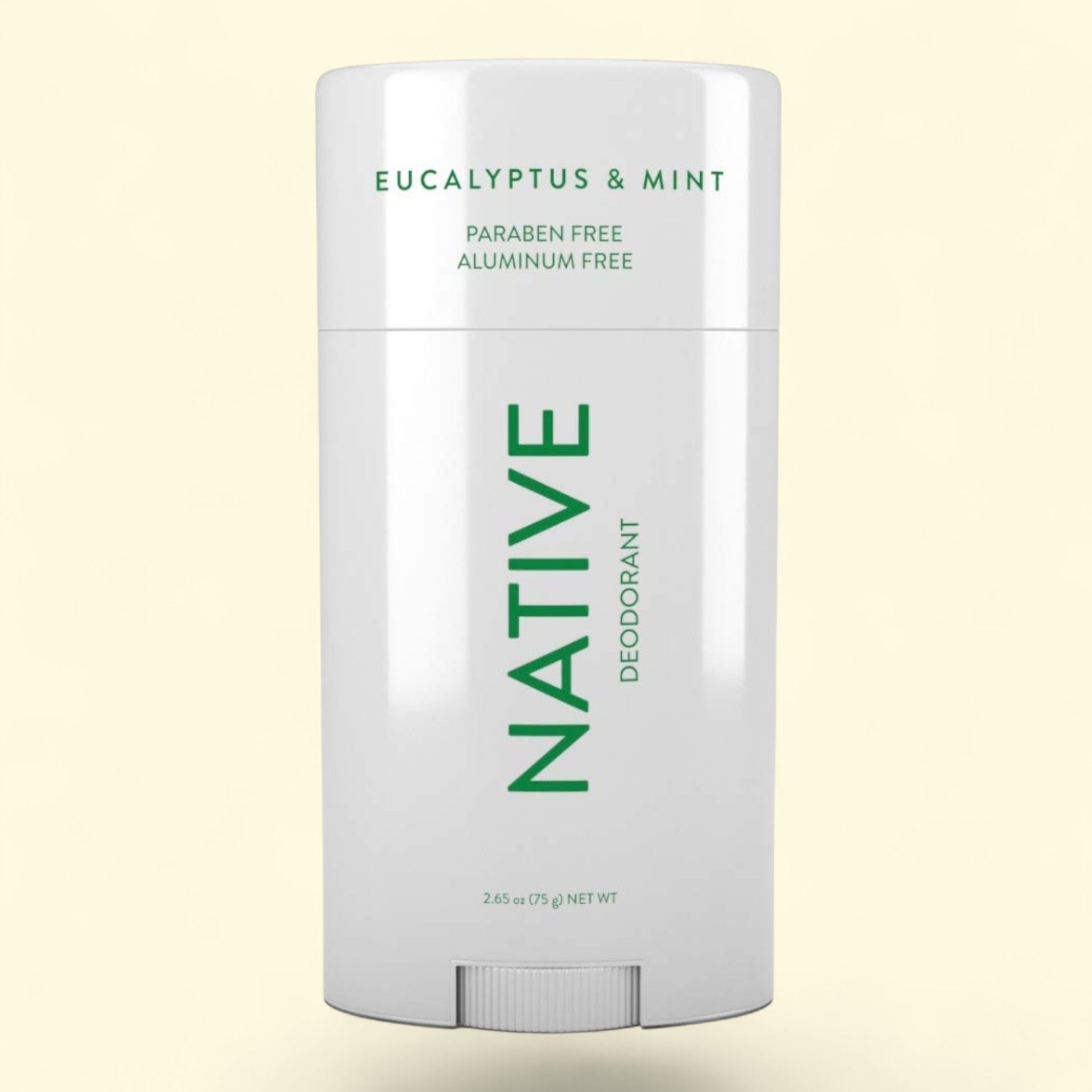 Native deodorant stick with eucalyptus and mint ingredients