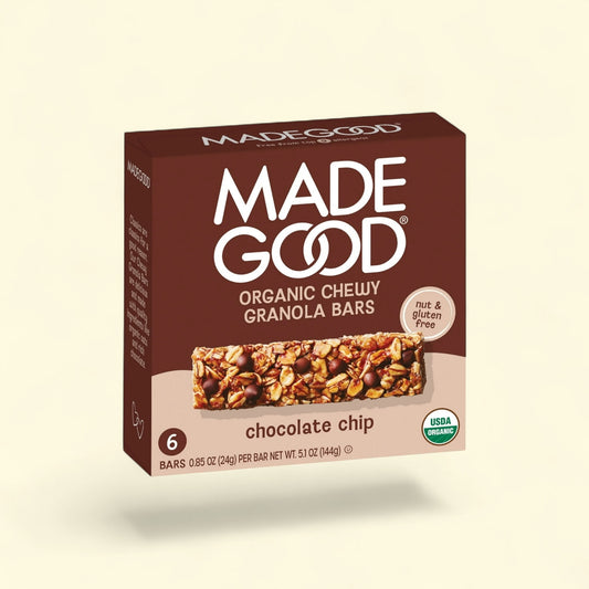 MadeGood Chocolate Chip Granola Bars, 6 Count, 0.85 oz — authentic US product shipped worldwide by Treatspree