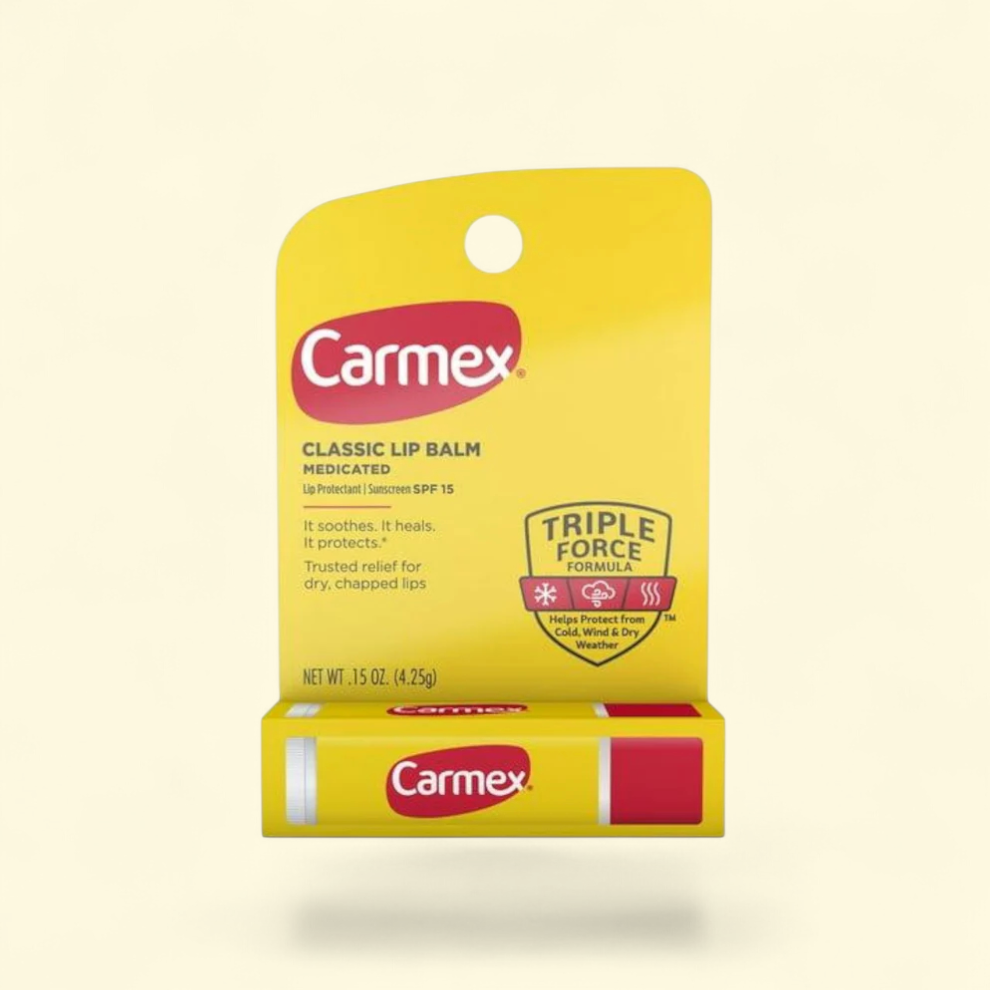 Carmex Classic Lip Balm Stick, Lip Moisturizer, SPF 15, 1 Count