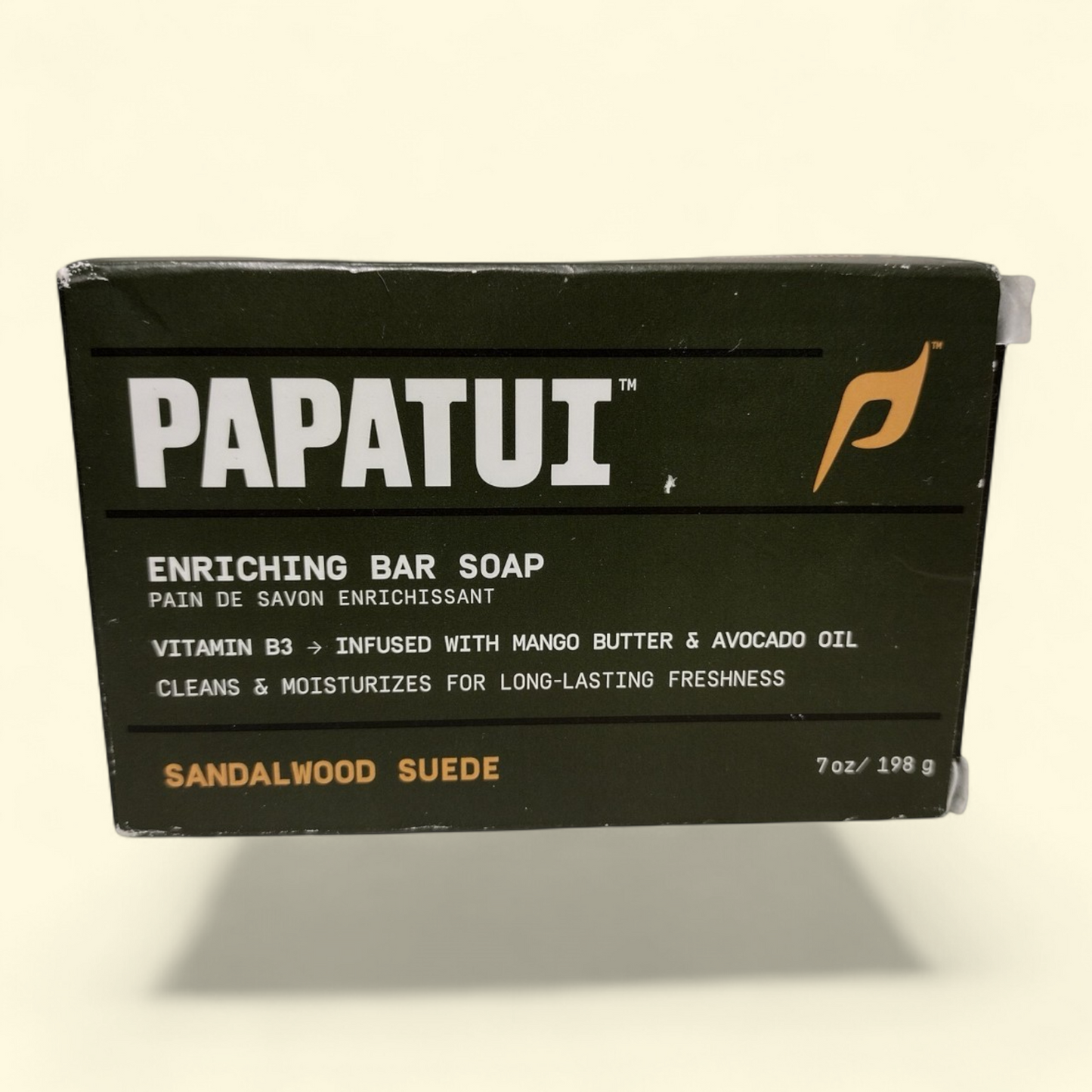 Papatui Men's Bar Soap, Sandalwood Suede, 7 oz