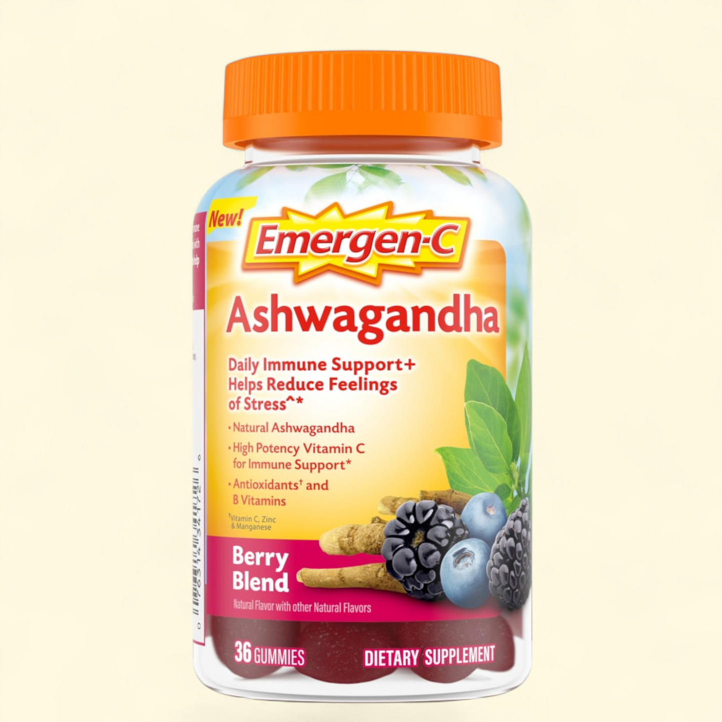 Emergen-C Gummies, Vitamin C and Ashwagandha, 36 Ct — authentic US product shipped worldwide by Treatspree