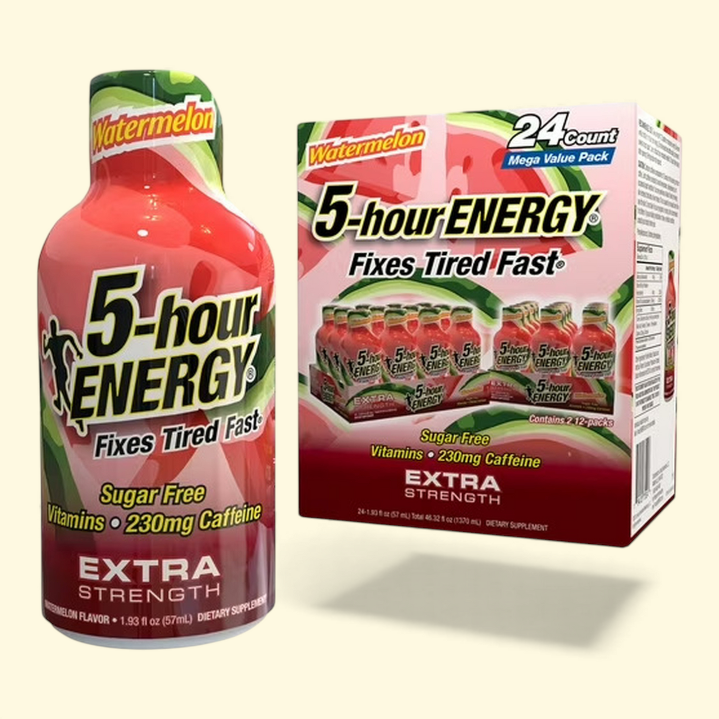 5-hour Energy Shot, Watermelon, 1.93 fl. oz, 24-count — authentic US product shipped worldwide by Treatspree
