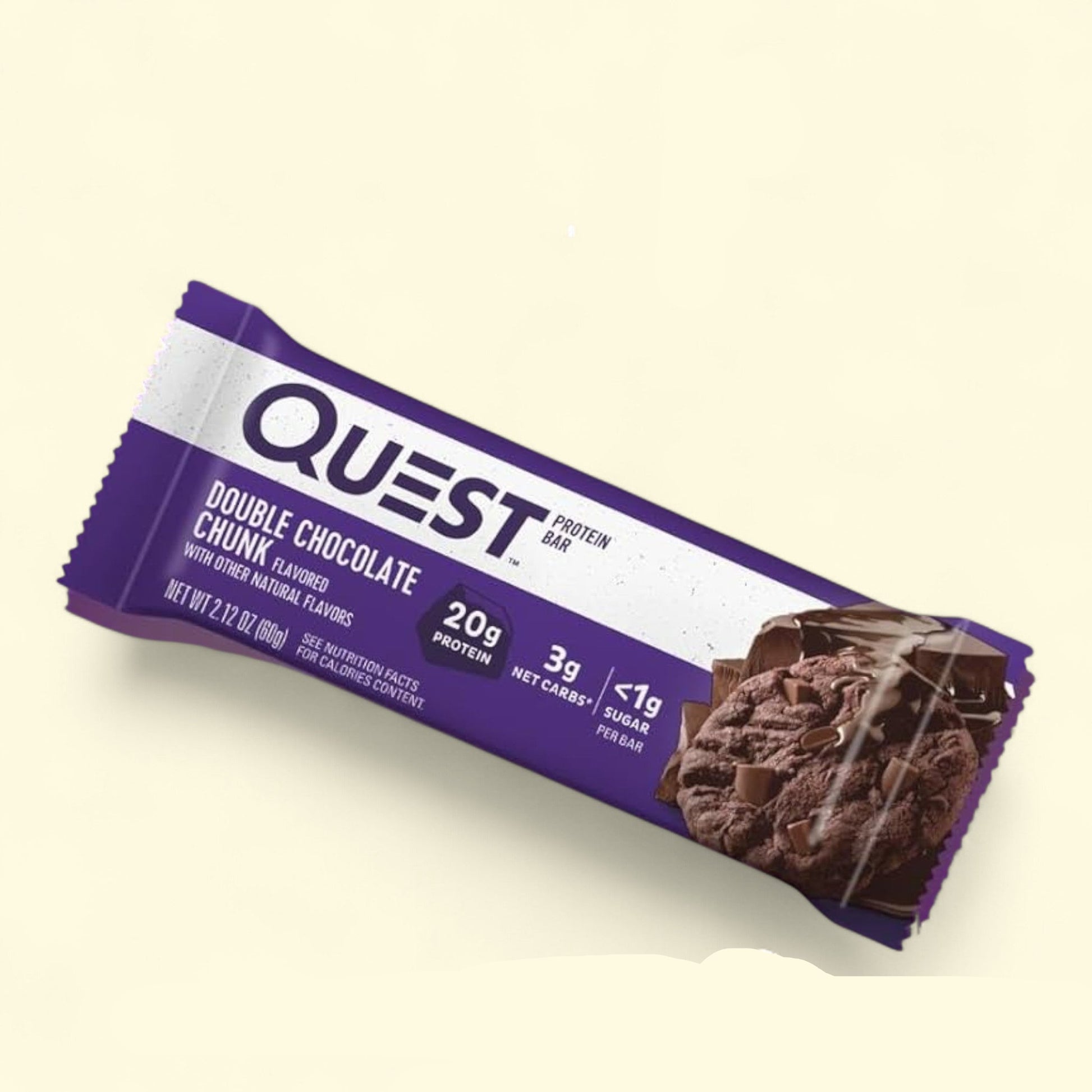 Quest protein bar double chocolate chunk flavored with other natural flavor