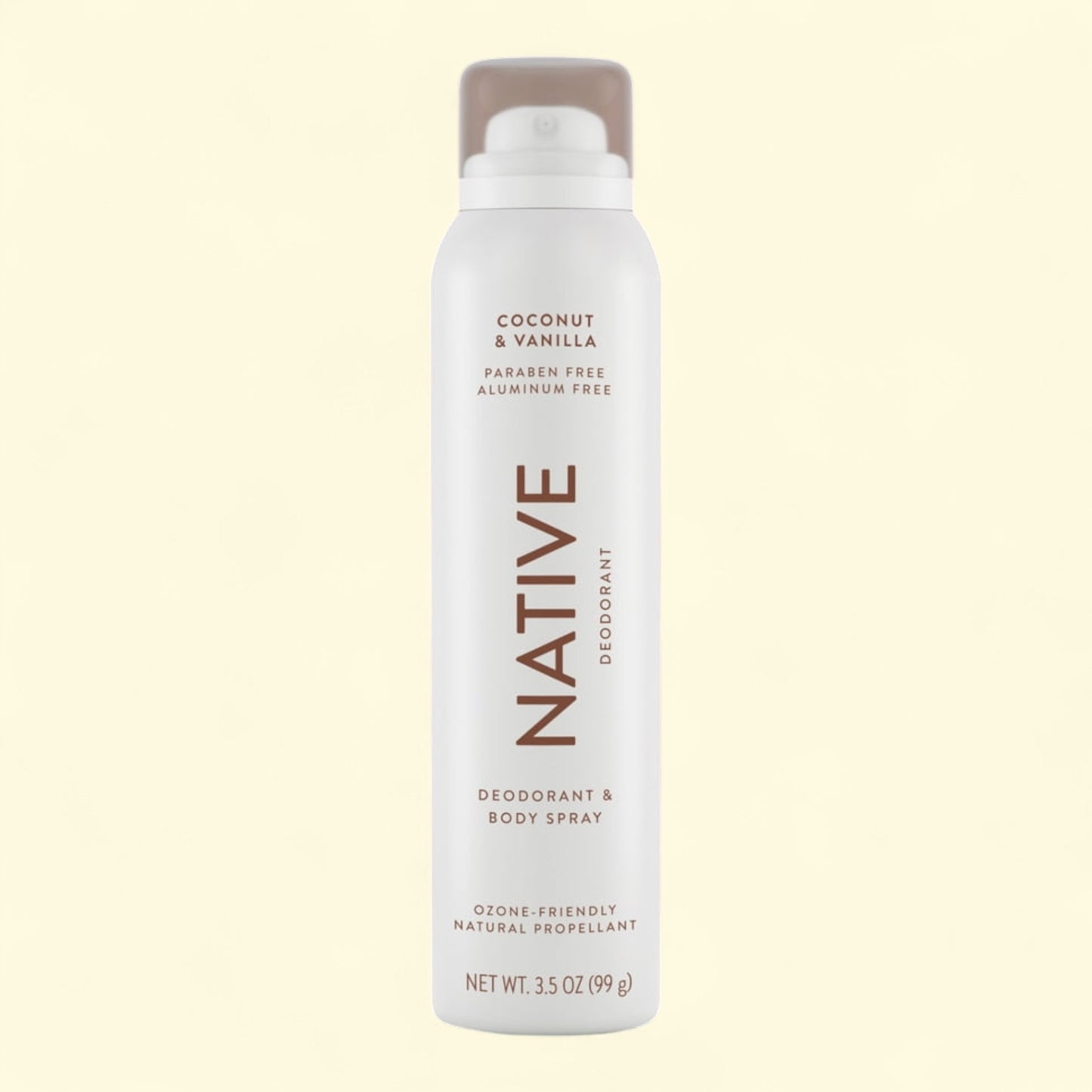 Native deodorant and body spray bottle