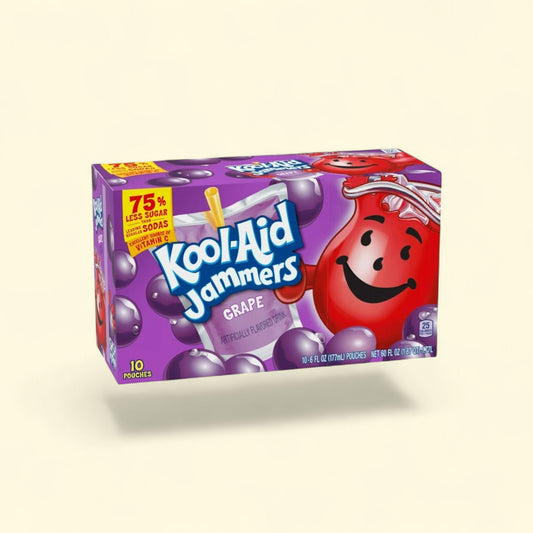 Kool-Aid Jammers Grape Soft Drink, 10 ct — authentic US product shipped worldwide by Treatspree
