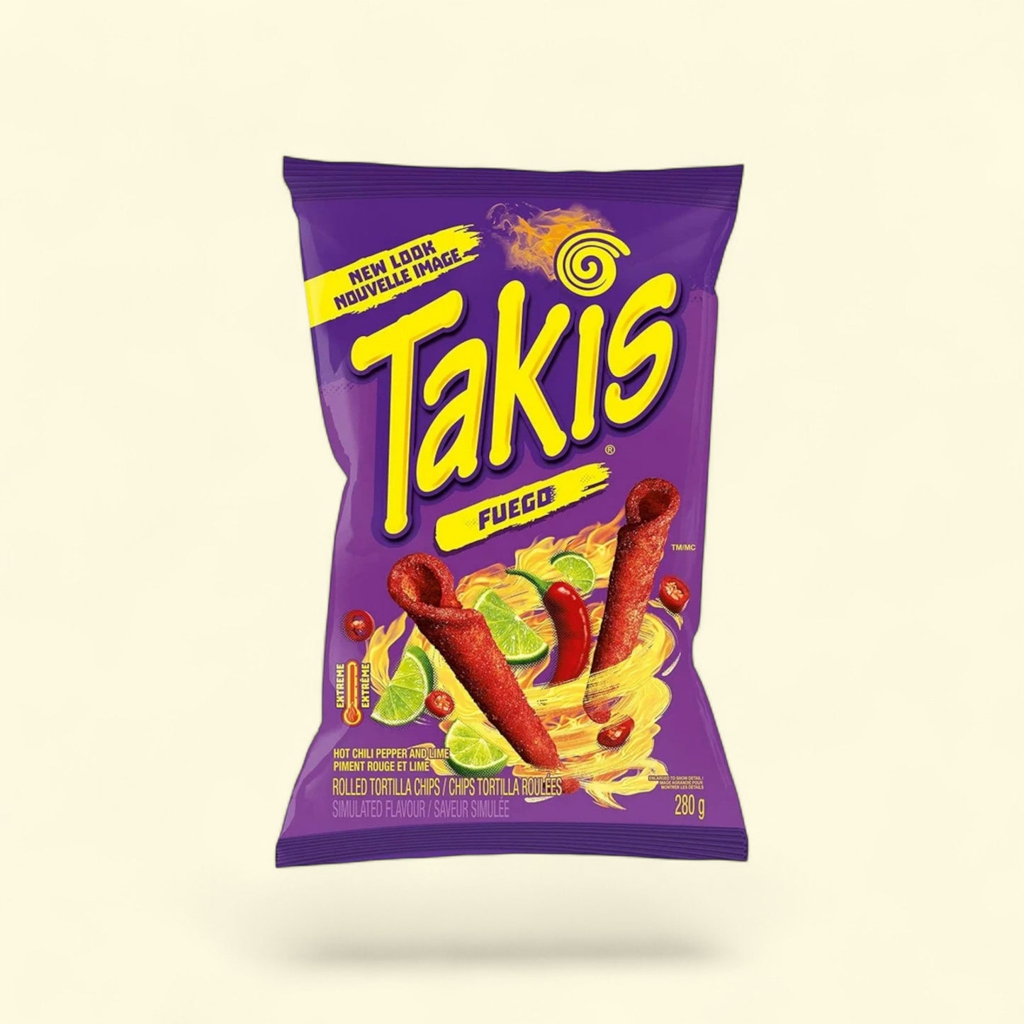 Takis Fuego, Hot Chili Pepper & Lime, Rolled Tortilla Chips, 9.9 oz — authentic US product shipped worldwide by Treatspree