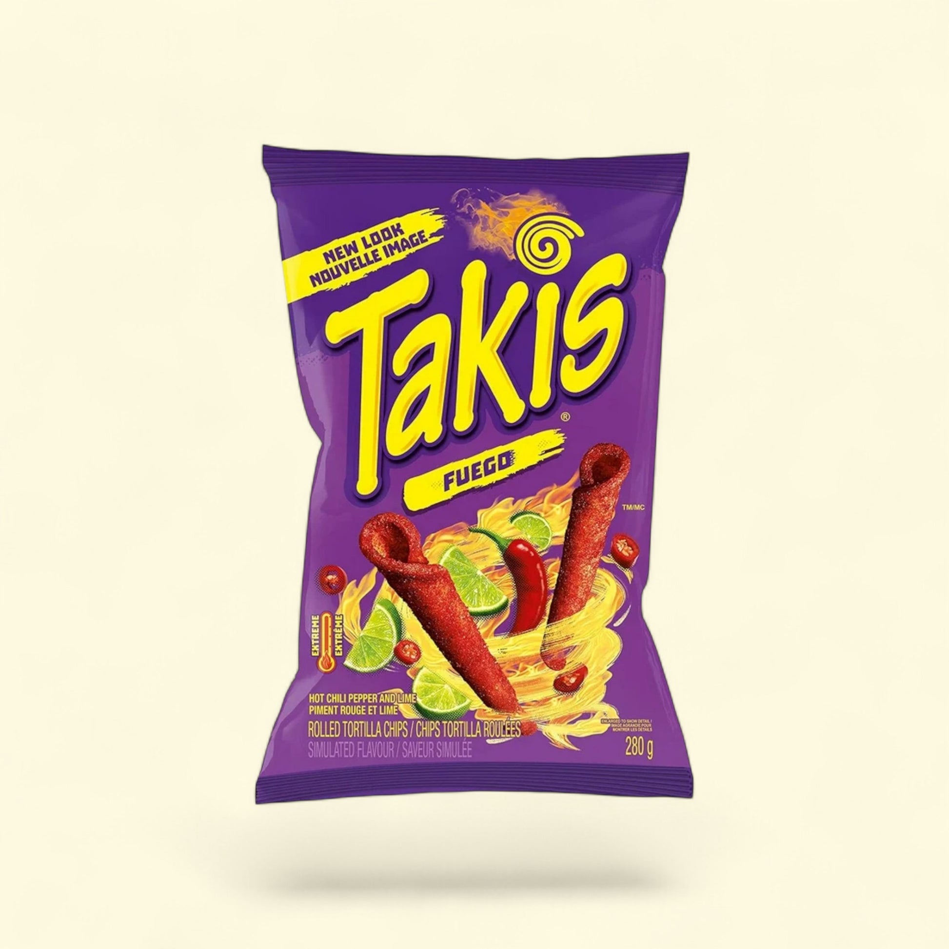 Takis Fuego, Hot Chili Pepper & Lime, Rolled Tortilla Chips, 9.9 oz — authentic US product shipped worldwide by Treatspree