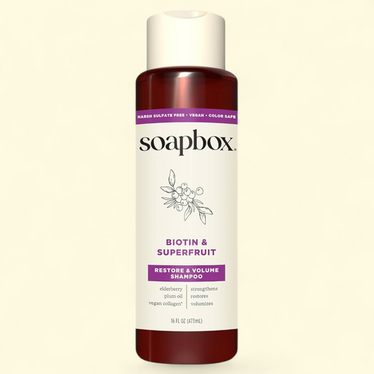 Soapbox Biotin & Superfruit Volumizing Shampoo, 16 fl oz