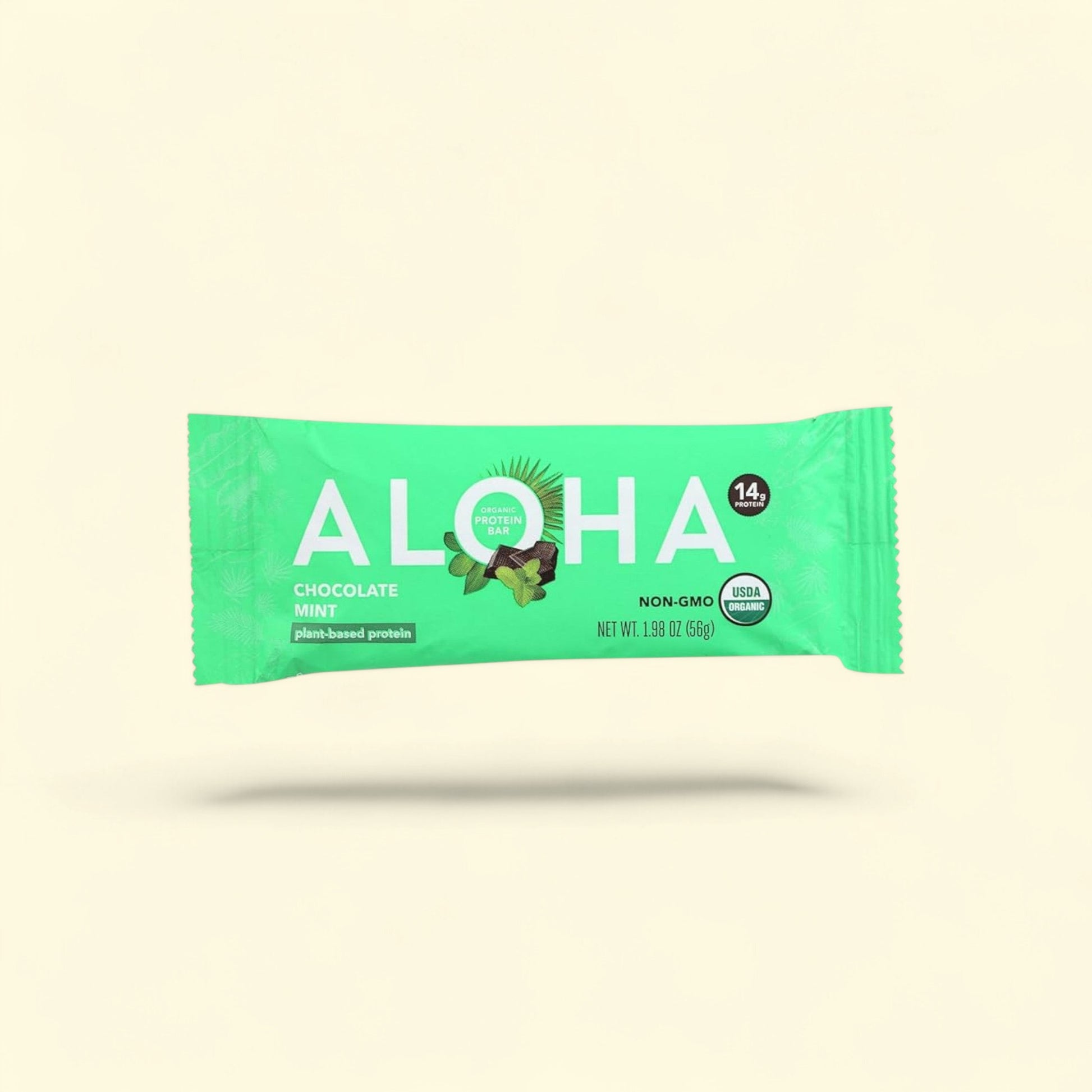 ALOHA Protein Bars, Chocolate Mint, 14g Protein (Pack of 12) — authentic US product shipped worldwide by Treatspree