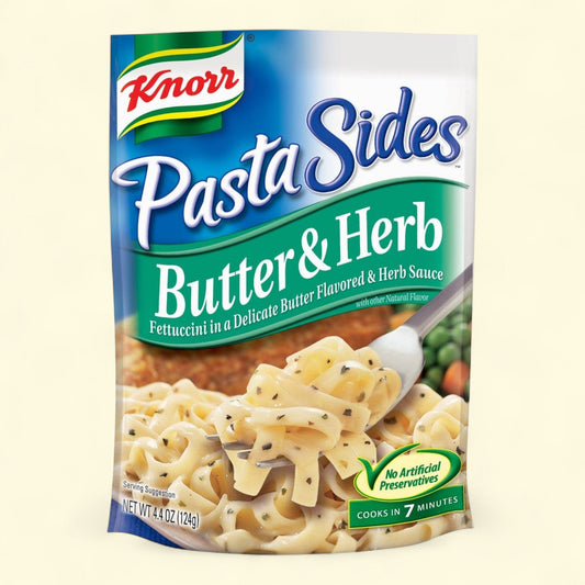 Knorr Fettuccine Pasta Sides, Butter & Herb, 4.4 oz
