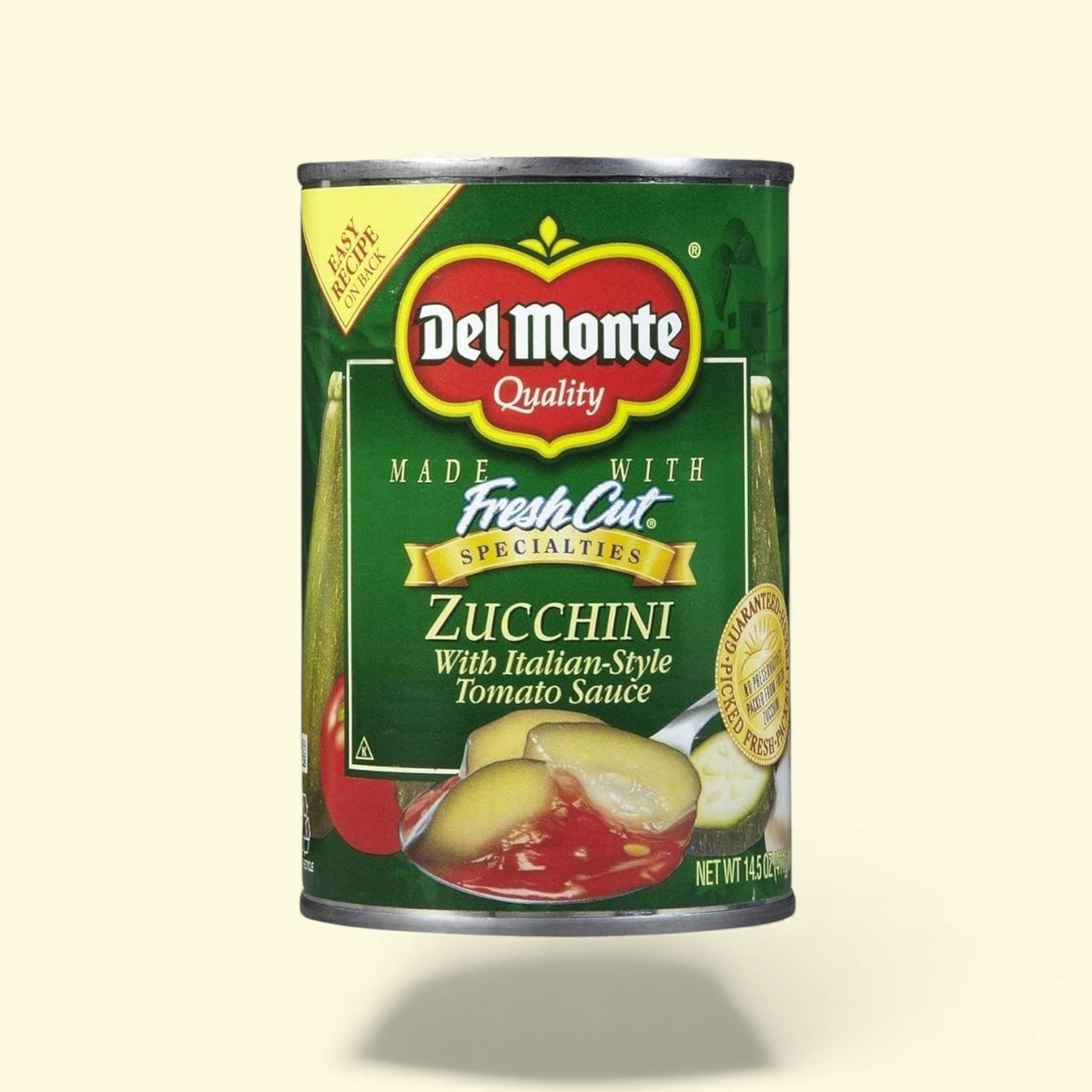 Del Monte Canned Zucchini with Tomato Sauce, 14.5 oz Can — authentic US product shipped worldwide by Treatspree