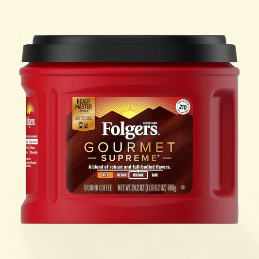 Folgers Gourmet Supreme Ground Coffee, Medium-Dark Roast, 24 oz