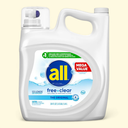 All Free Clear Liquid Laundry Detergent, 184.5 oz