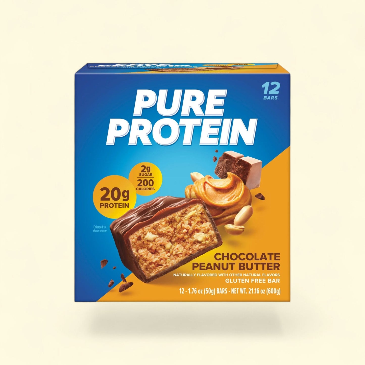 Pure Protein Bars, Chocolate Peanut Butter, 1.76 oz, 12 Ct — authentic US product shipped worldwide by Treatspree
