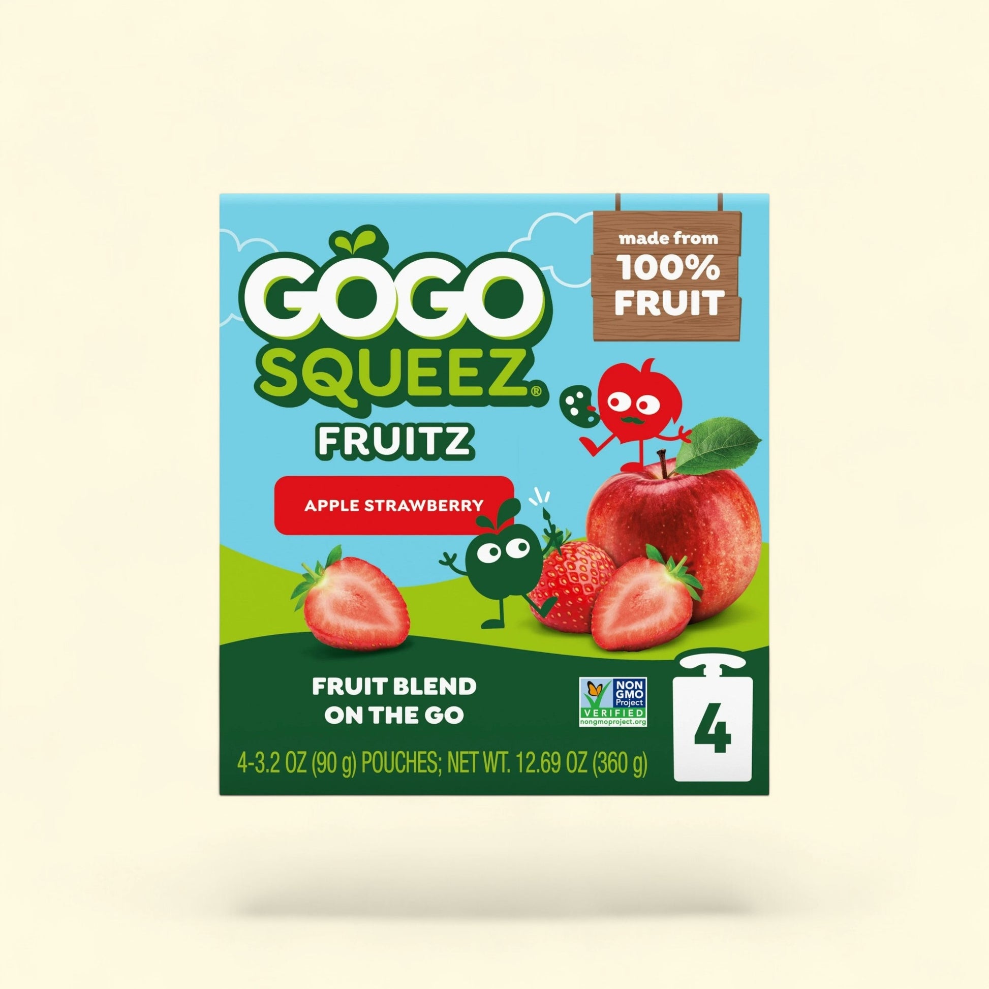 GoGo squeeZ Applesauce and Fruit Puree, Apple Strawberry Snack Pouc... — authentic US product shipped worldwide by Treatspree